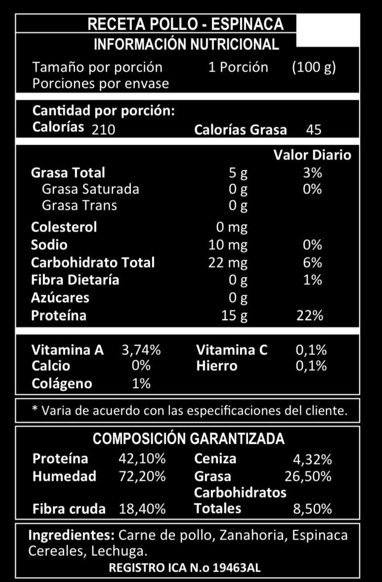 Pollo - Espinaca